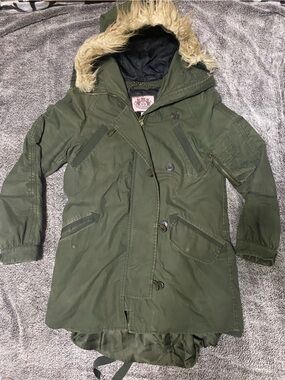 VTG Juicy Couture Parka Coat with Faux Fur Hood